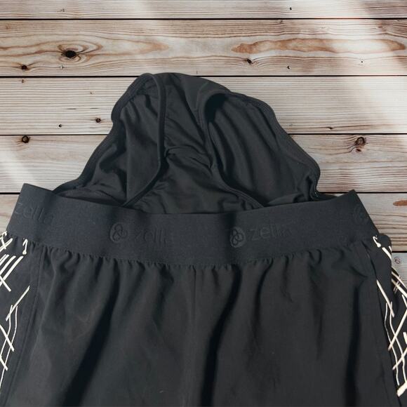 Zella‎ Lined Athletic Shorts Black Running Gym Activewear Drawstring Logo Medium - Picture 4 of 7
